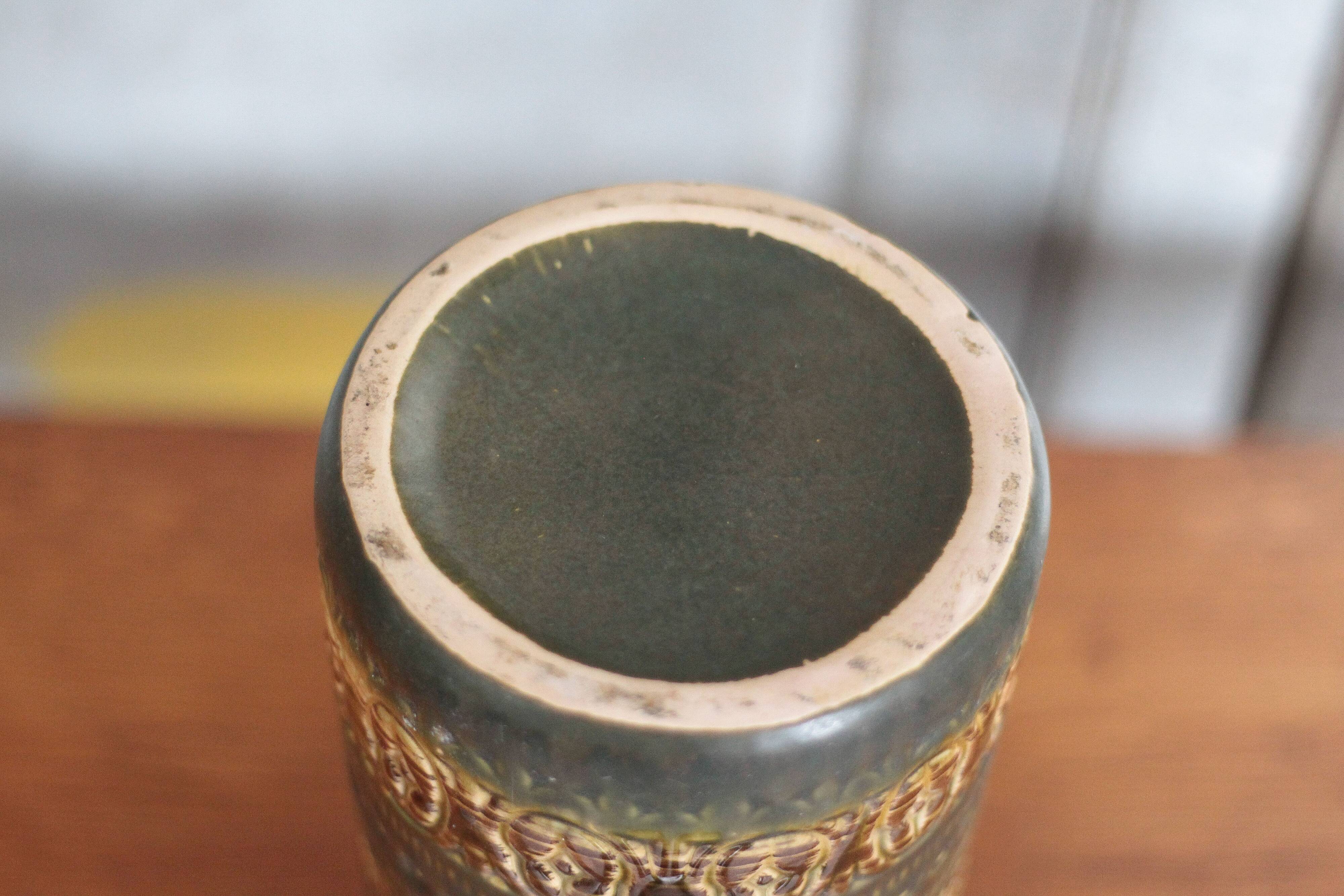 Ceramic vase West Germany, flower pot, interior decoration.