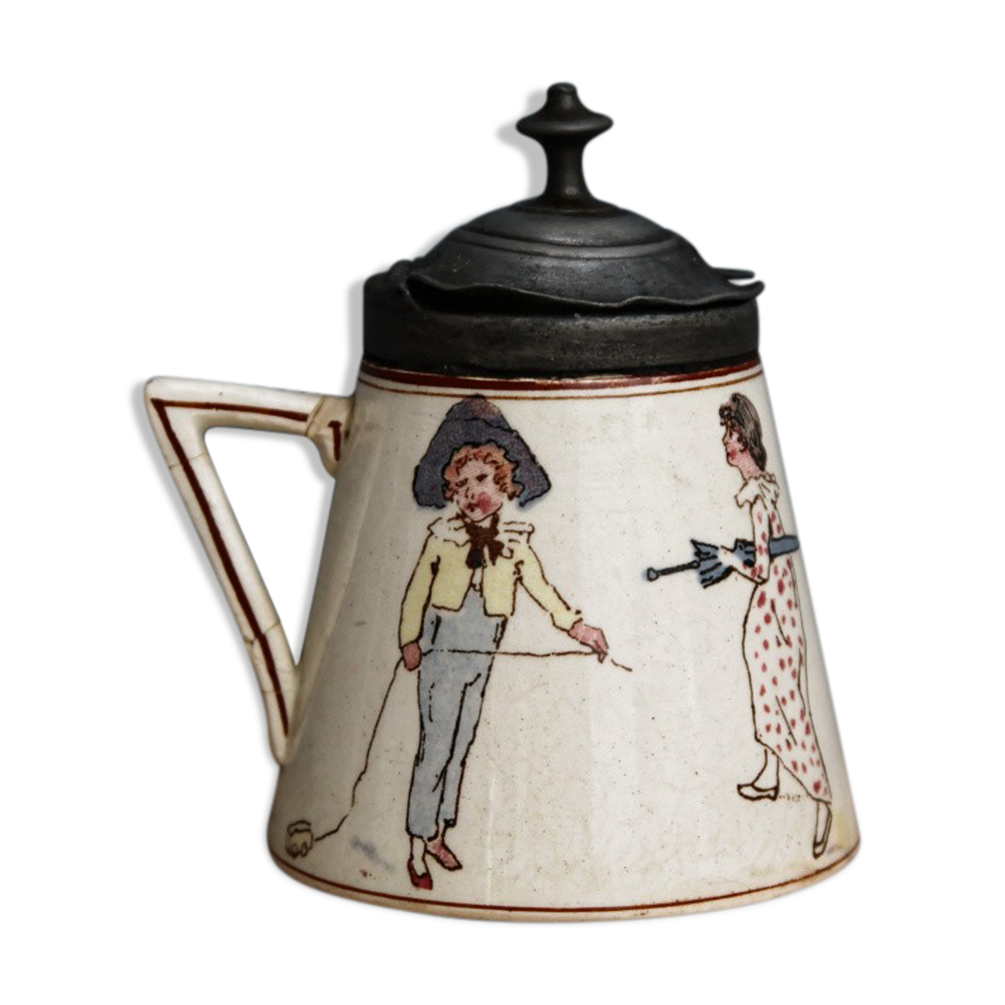 Sarreguemines earthenware mustard tree, children's décor richard