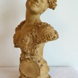 Terracotta bust of a woman signed Torcuato Tasso Y Nadal