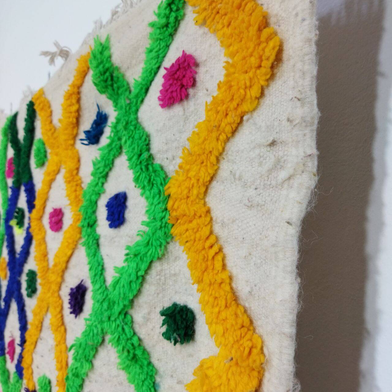 Handmade moroccan berber rug 245 x 133 cm