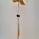 Vintage yellow adjustable desk lamp, industrial lighting fixture