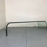 Italian Modernist Glass Waterfall Coffee Table by Angelo Cortesi for Fiam, 1980s