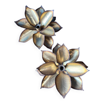 Paire d’appliques murales Maison Jansen. Années 1970