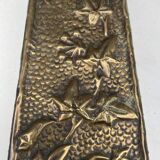 Embossed metal vase by alfred daguet, 1900 art nouveau period