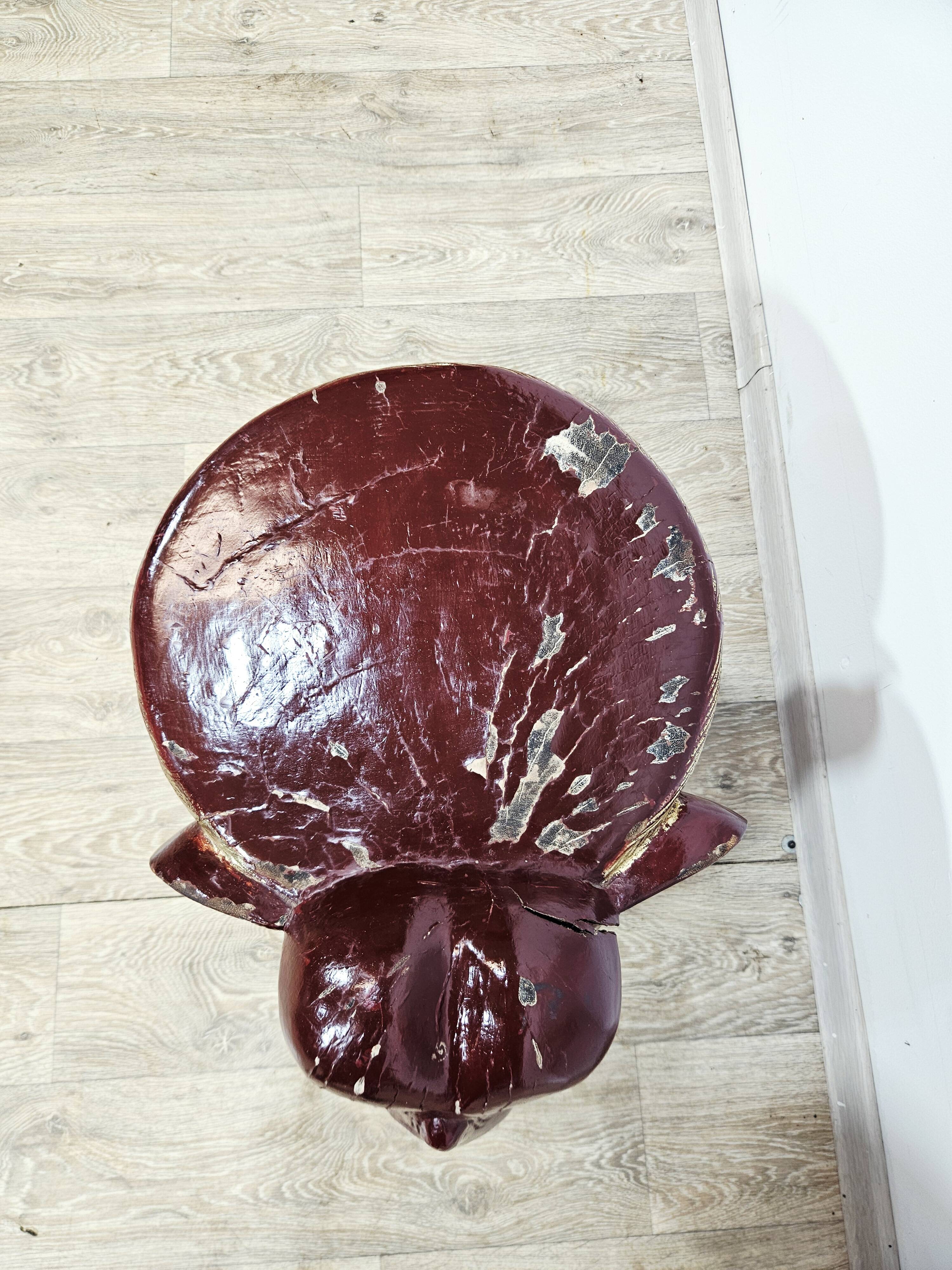 Antique elephant xl side stool / 19th century / unique boho chic piece.