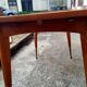 Table extensible à rallonges ancienne pieds compas vintage design XXeme
