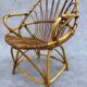 Fauteuil en rotin des années 60 France