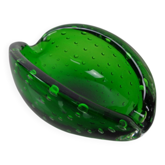 Green Sommerso Murano Glass Ashtray, Italy, 1960s