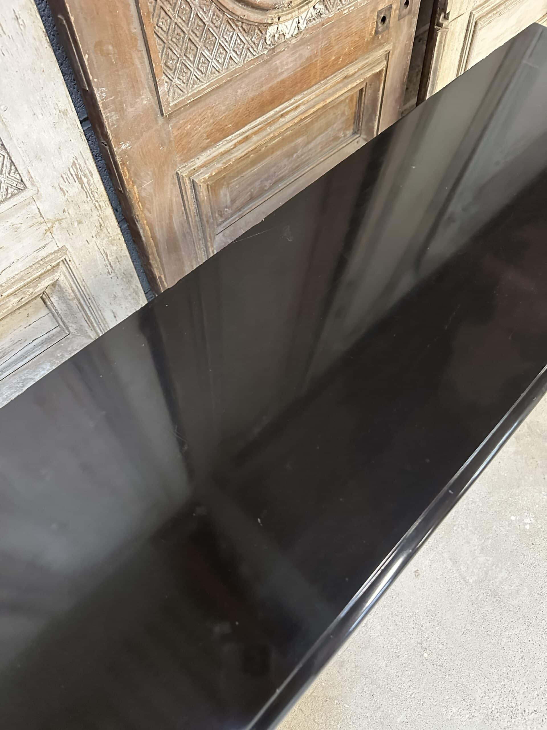 Black marble fireplace from around 1900