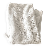 Old crochet blanket, vintage bedspread
