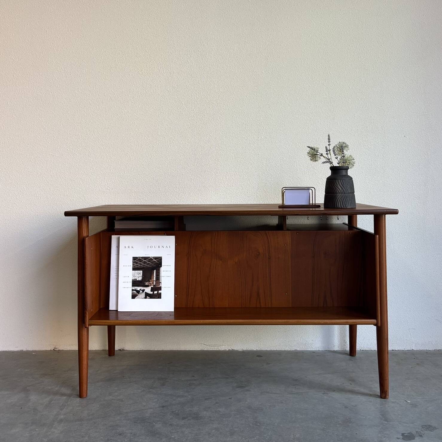 Vintage Danish freestanding desk teak