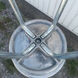 Pair of stools Habitat in cast aluminum 1980 vintage