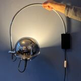 GEPO Space Age Eyeball Arc chrome wall lamp