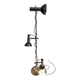 Lampadaire vintage 1970 chrome 3 spots orientables et réglables