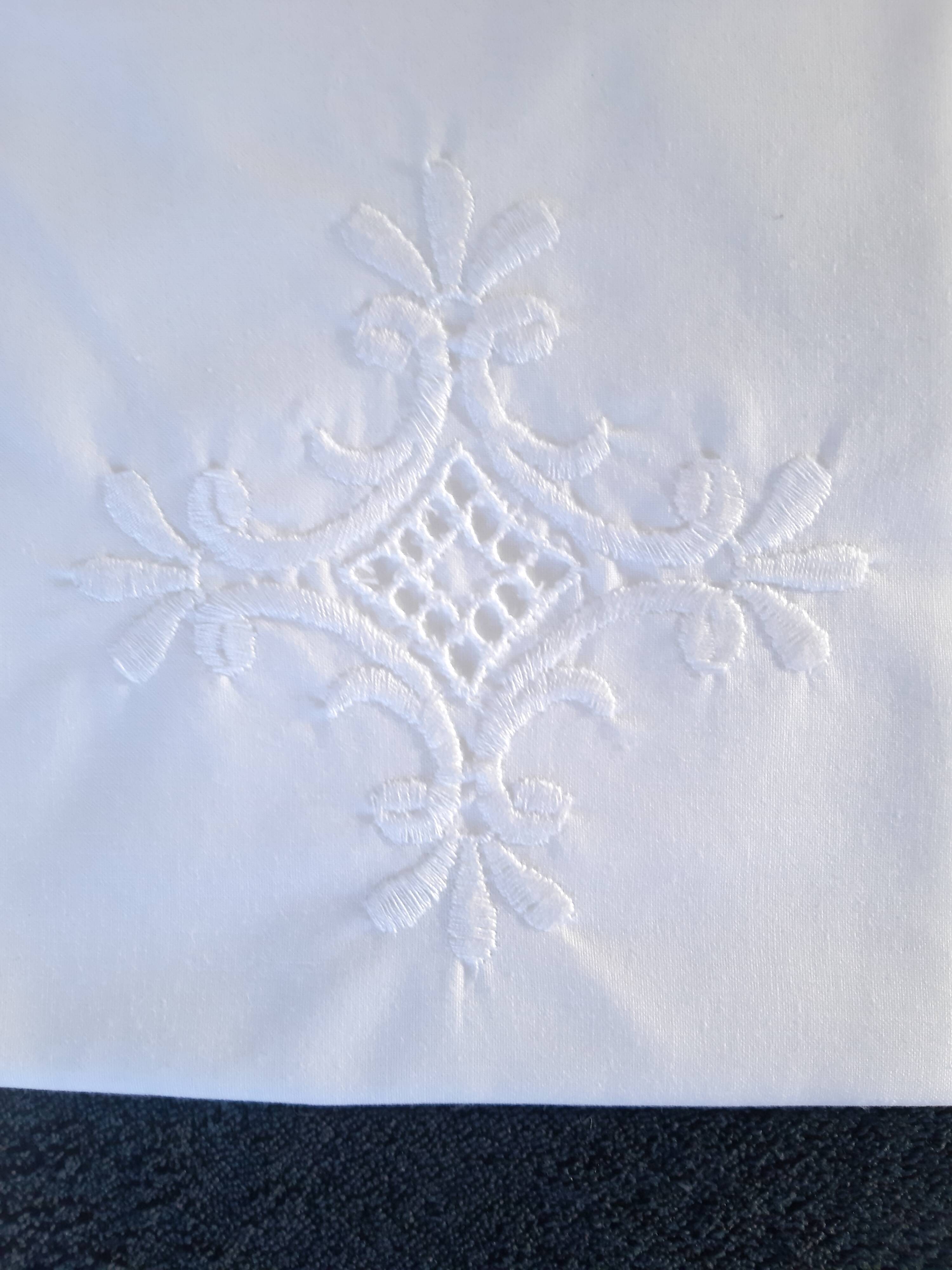 Embroidered tablecloth and 12 towels
