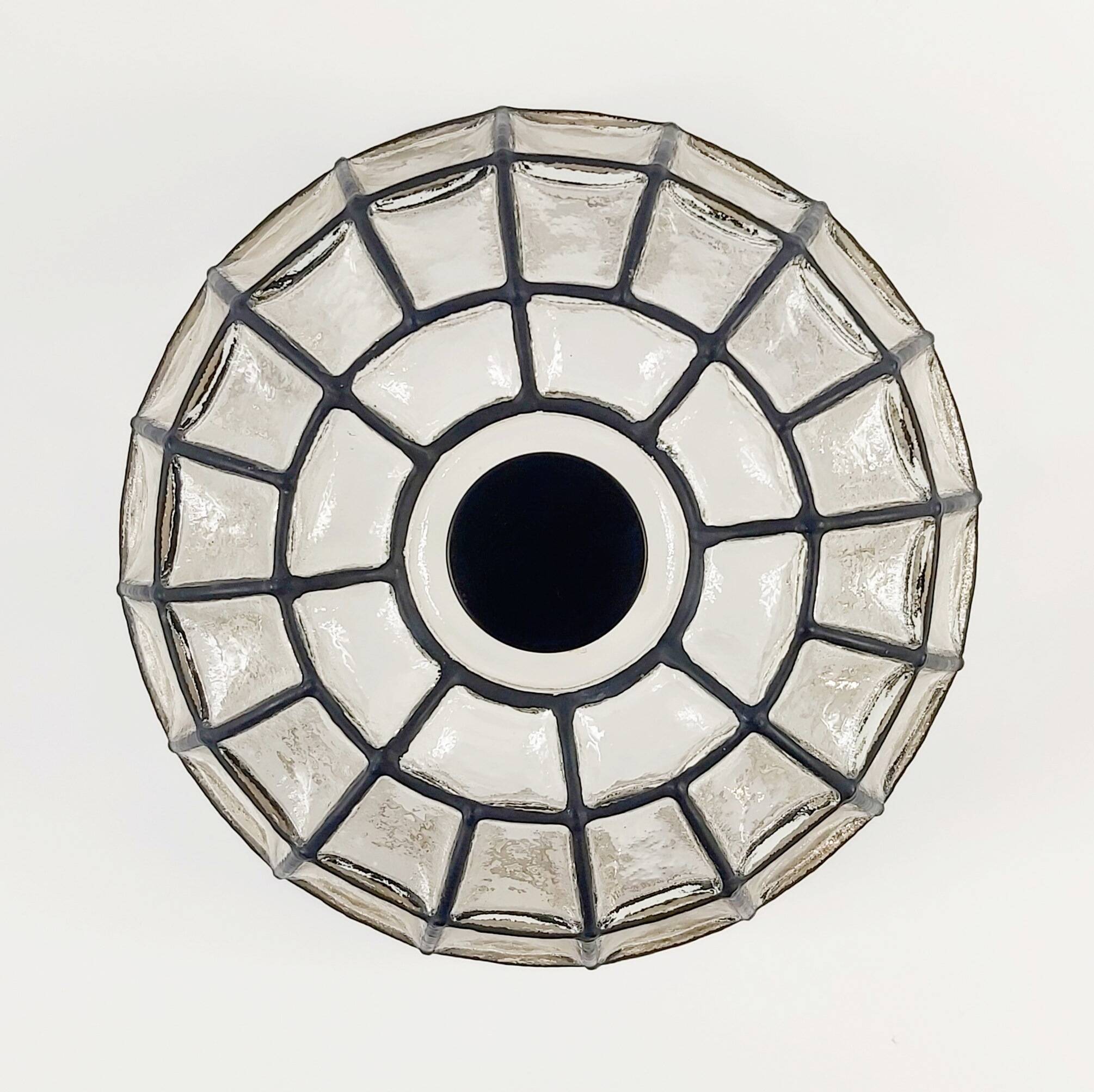 Mid-Century Glass Flush Mount from Limburg, Germany, 1960s