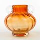 Mid-century modern vase, orange glass, Poland, 1970s