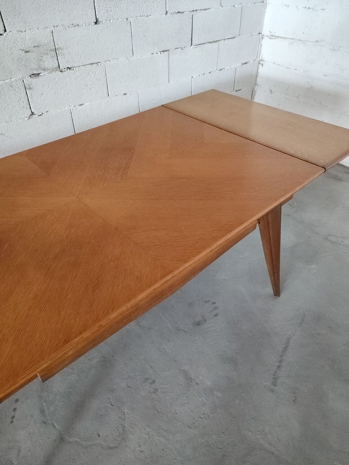 Vintage compass foot dining table