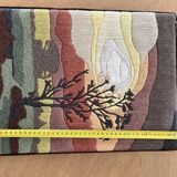 70's Tapestry Landscape Tree Silhouette