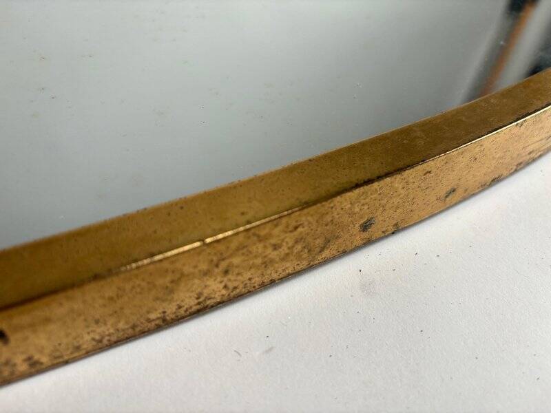 Mid-Century Modern Brass Wall Mirror by Gio Ponti, 1950