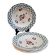 Set of 5 Digoin Sarreguemines deep plates, Bastia model