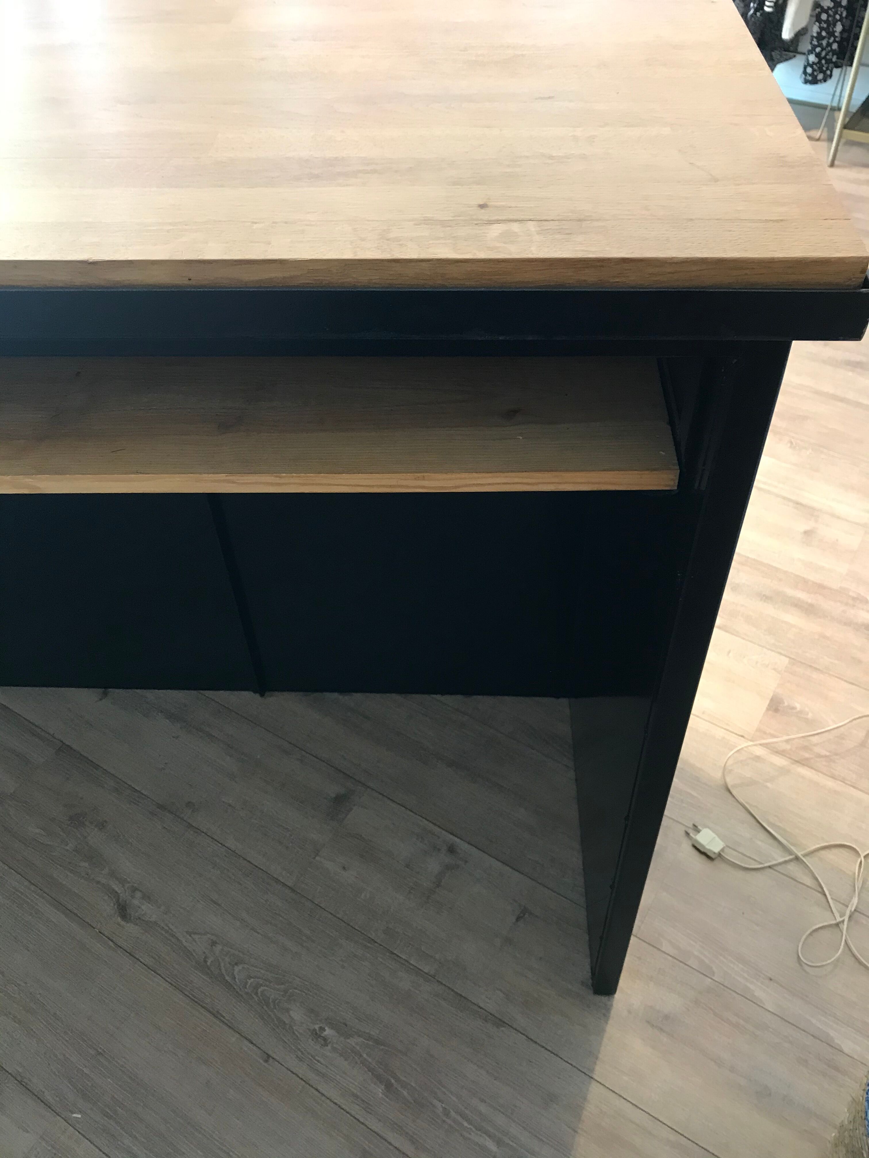 Metal and wood countertop