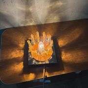 Applique murale Solken Leuchten, verre de Murano ambre, années 1970