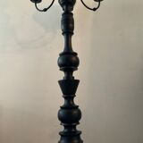 Vintage "Lamppost" in opaline and wood 6 fires
