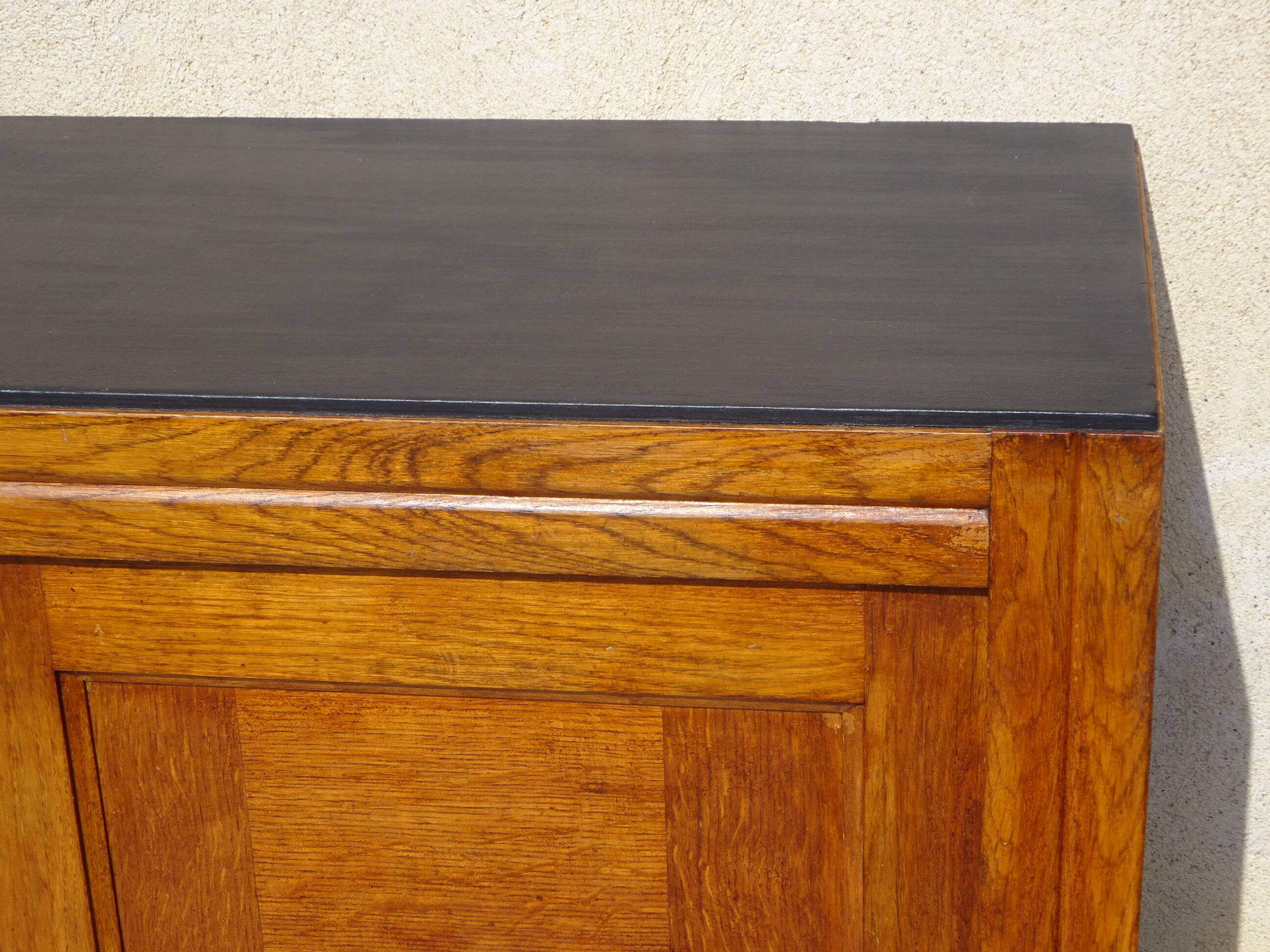 Vintage buffet in light and black oak