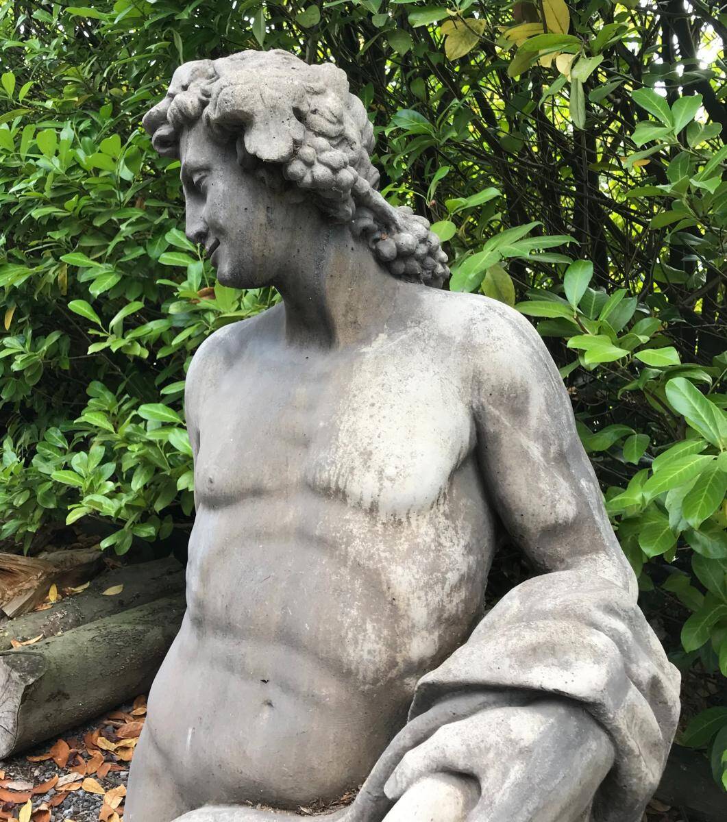 Reconstituted stone garden statue