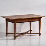 Vintage solid wood dining table (France, circa 1940)