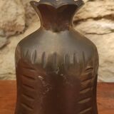 Vase sac en laiton vintage