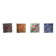 Quadriptyque de peintures abstraites florales au couteau JP Accault