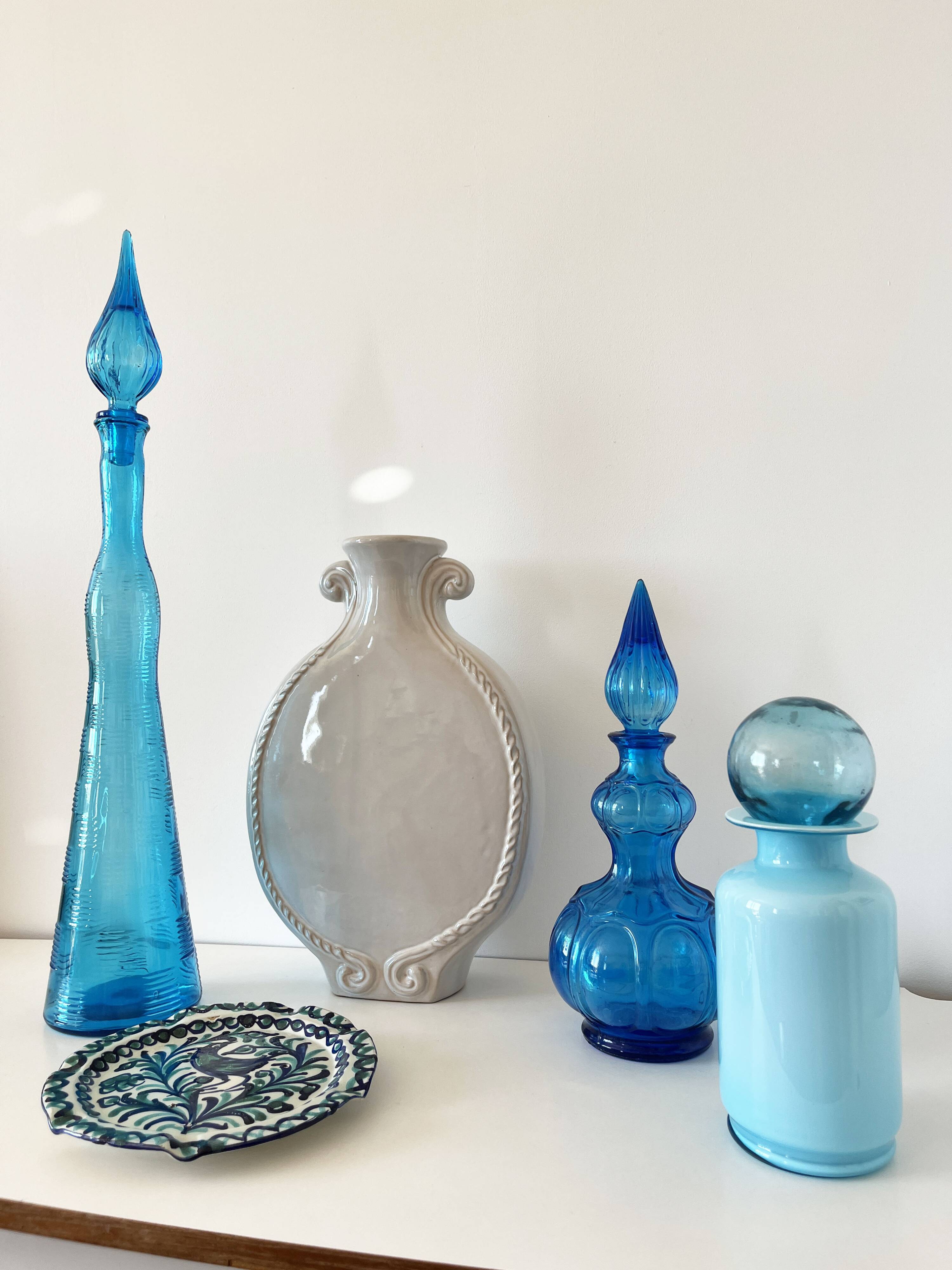 Blue Empoli Italian Carafe