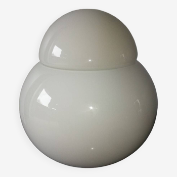 White Blown Glass Desk Lamp by Sergio Asti