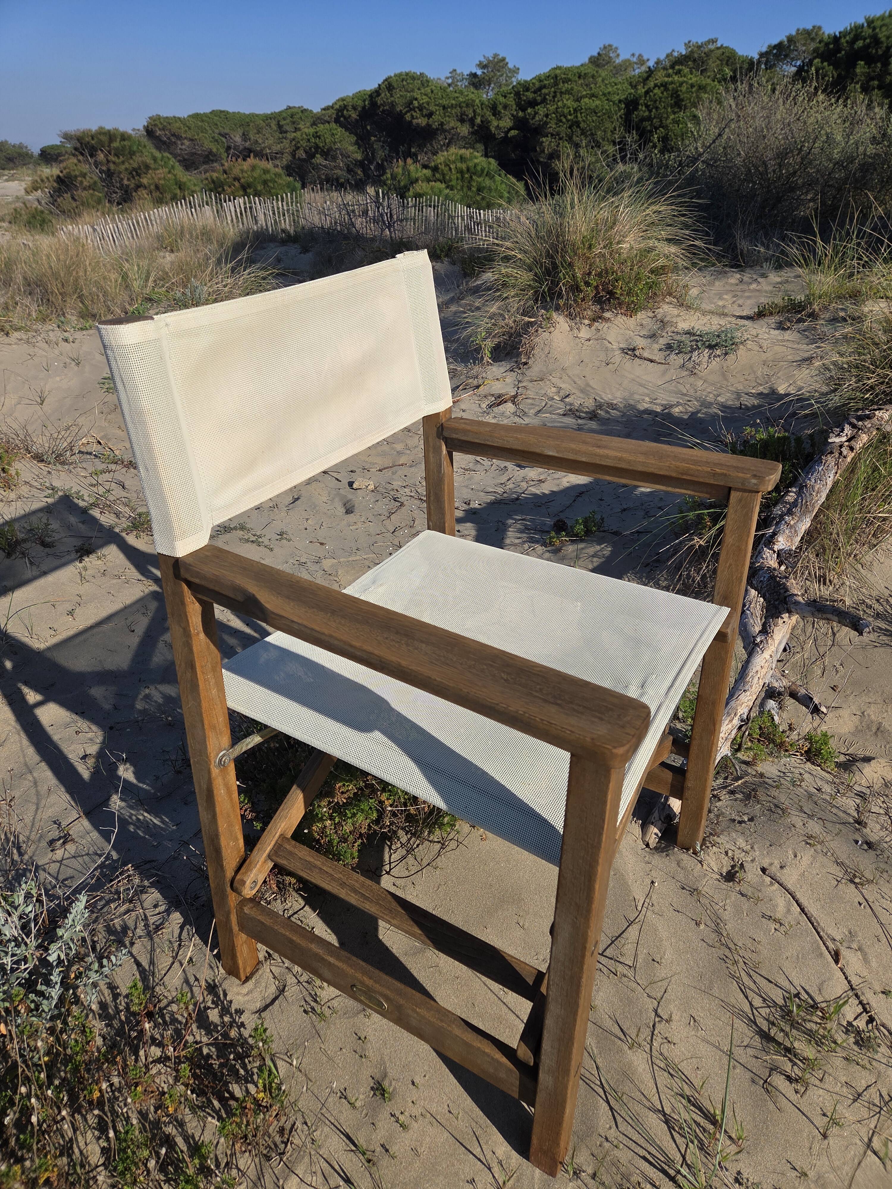 Director's chair in antique teak – restored