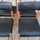 6 vintage faux leather and Scandinavian wood chairs