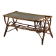 Table basse vintage en rotin, France 1960
