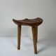 Tabouret vintage en bois tripode, France, 1960