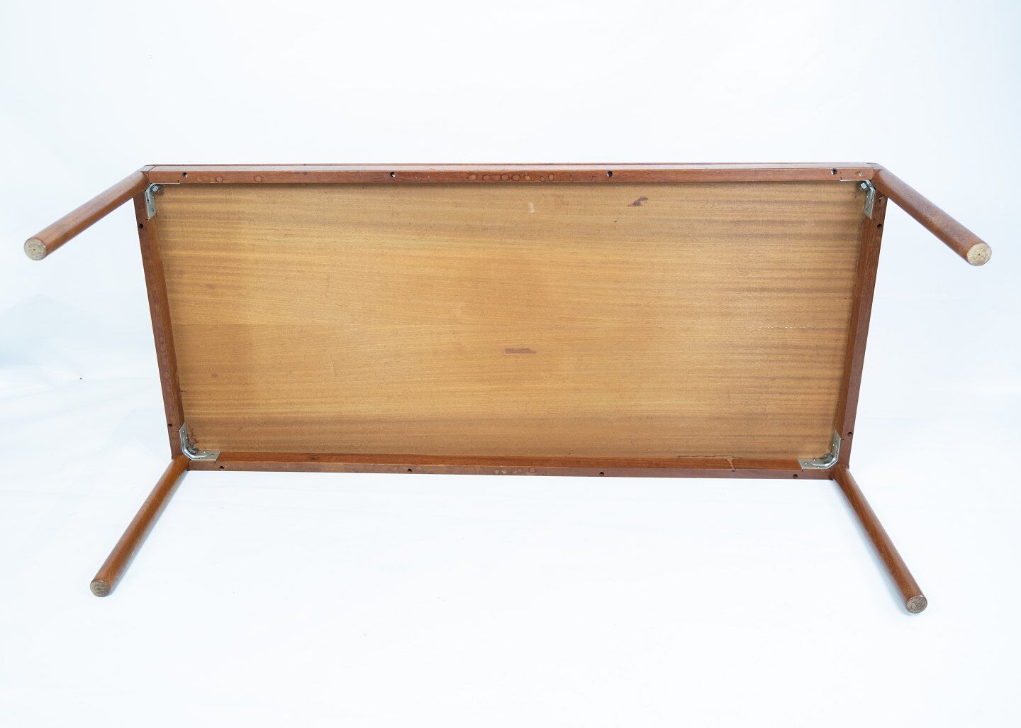 Coffee table in teak with brown ceramic tiles of danish design from the 1960s.