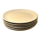 6 large vintage flat plates in beige stoneware Granit 1960s chic country