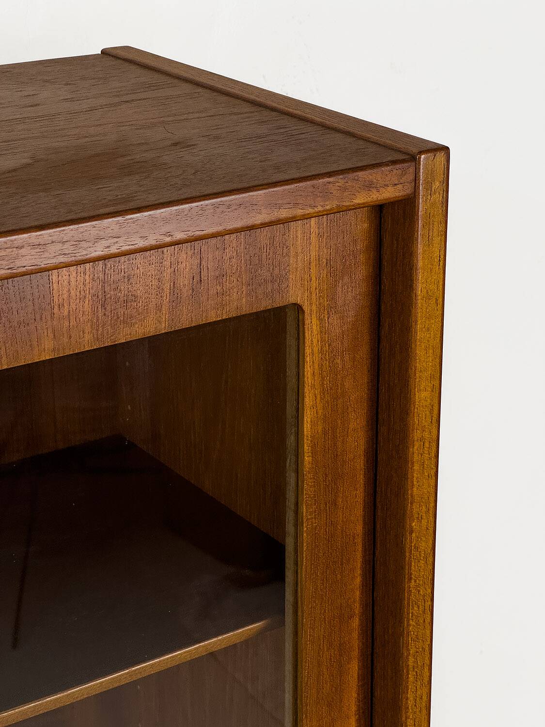 Danish Teak Cabinet with Glass Doors by Carlo Jensen for Hundevad & Co, 1960s