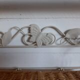 Rattan shelf and wrought iron