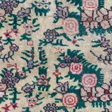 Vintage turkish rug 206x135 cm shabby distressed carpet medium