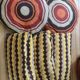 Set of 5 wool crochet cushions 1970s