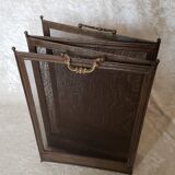 Brass and bronze steel firewall 4 panels XIX°