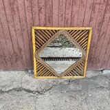Rattan mirror