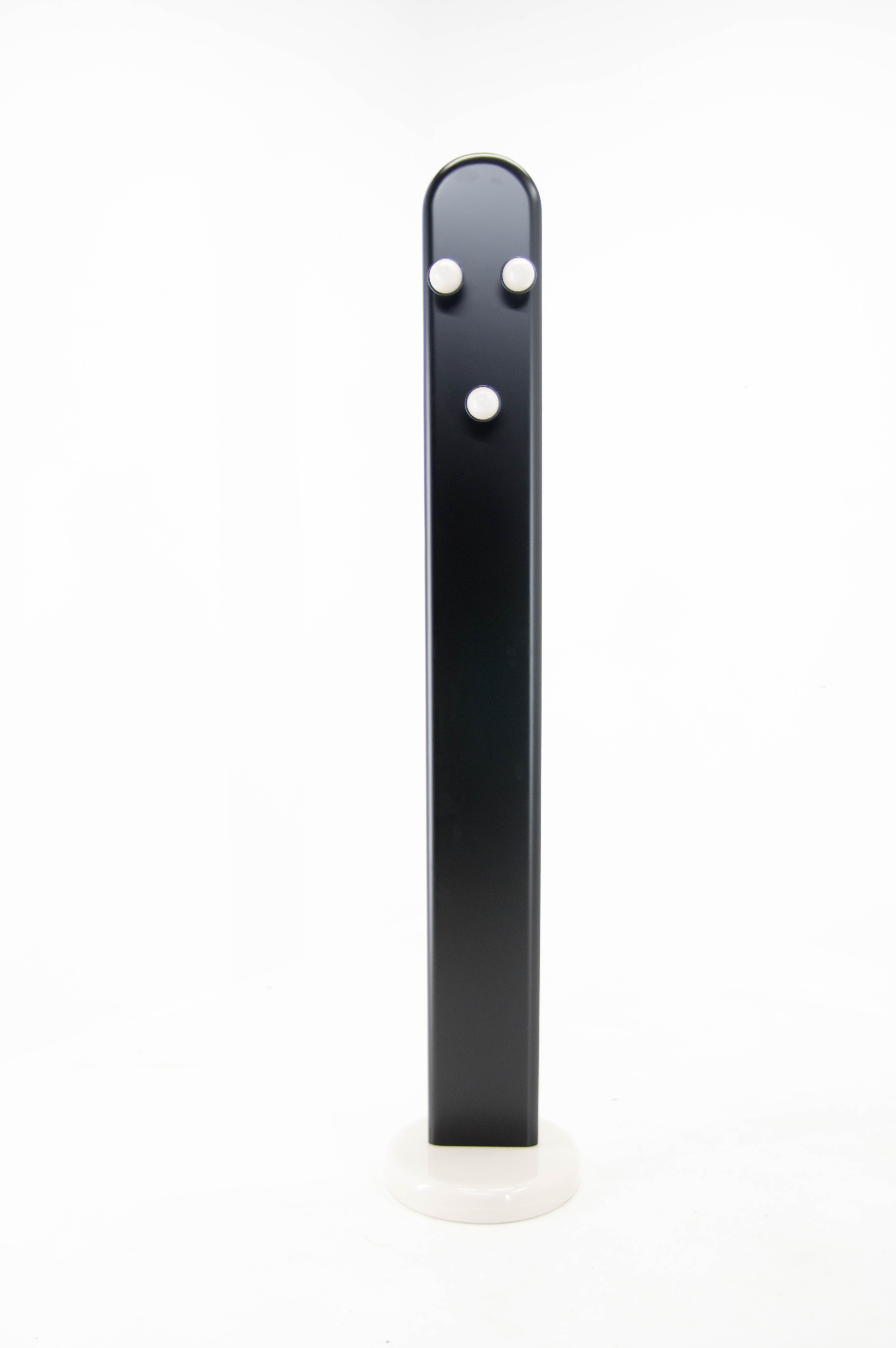 Wood and Marble Design Coat Stand, Italy, 1970s