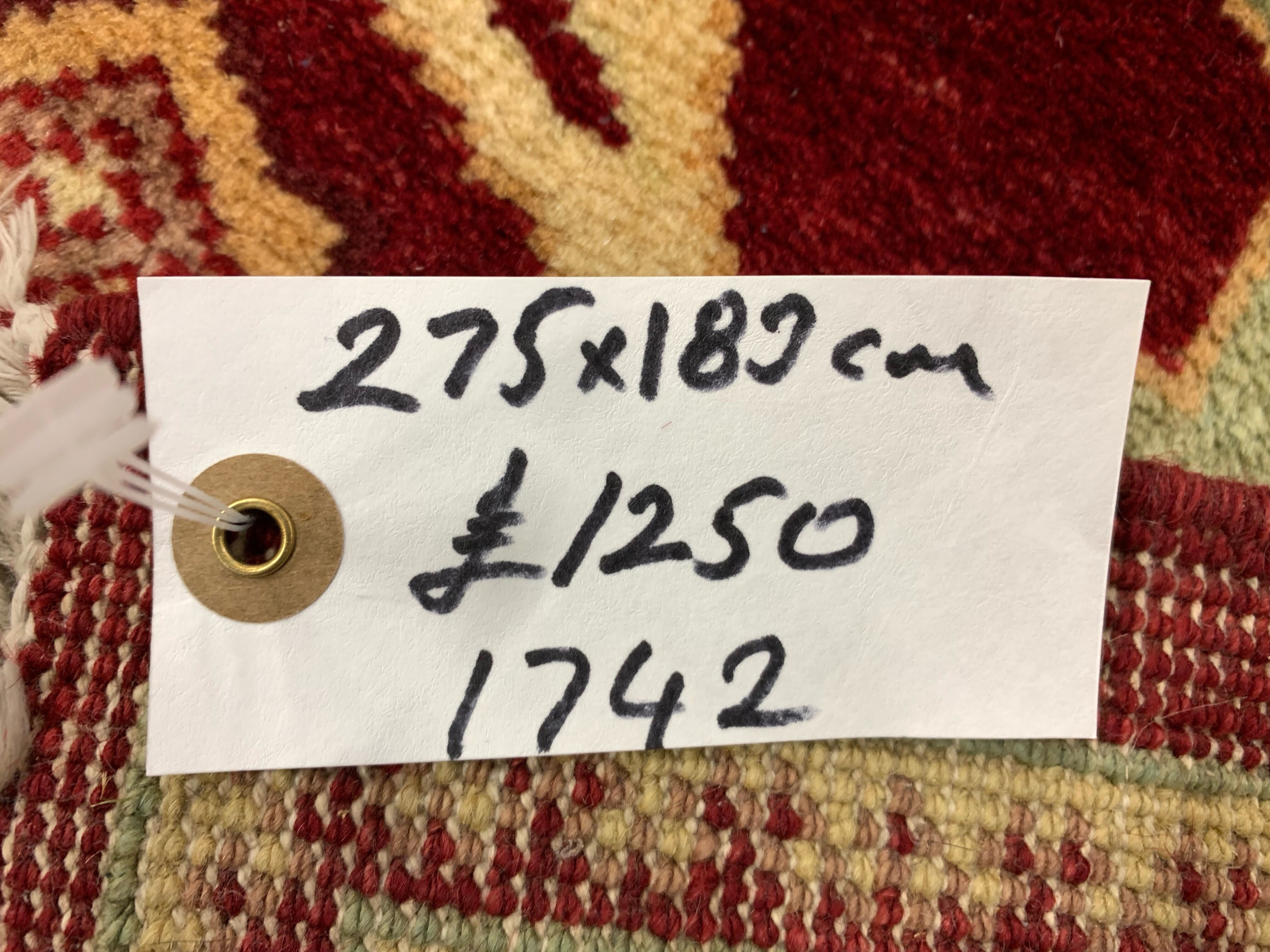 Fine afghan wool ziegler rug 275x183 cm