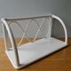 White rattan wall shelf, original colour